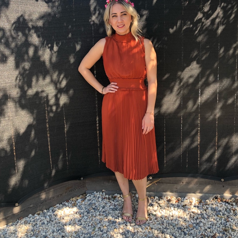 Burnt orange beautiful dress worn once